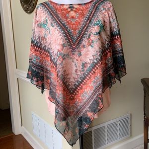 Poncho style blouse